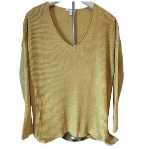 Eileen Fisher Women's 100% Italian Linen Delave Oversized Boxy Knitted Top S